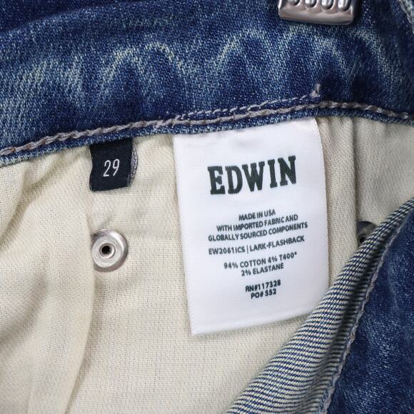 NWT Edwin Lark Mid-Rise Bootcut Stretch Denim Jean In Flashback Blue Size 29 - Picture 5 of 6
